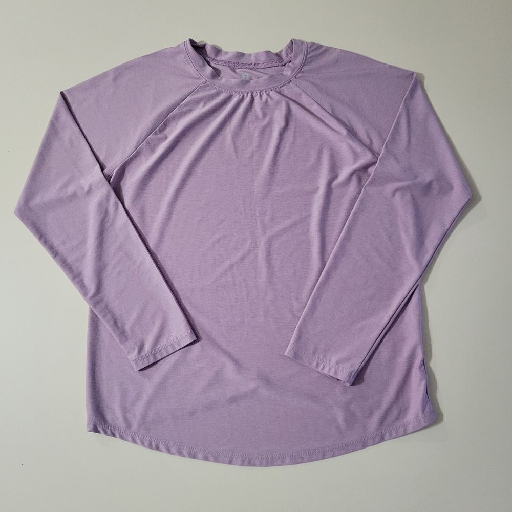 Runway Athletics Women's Lavender Crewneck Athletic Long Sleeve Top